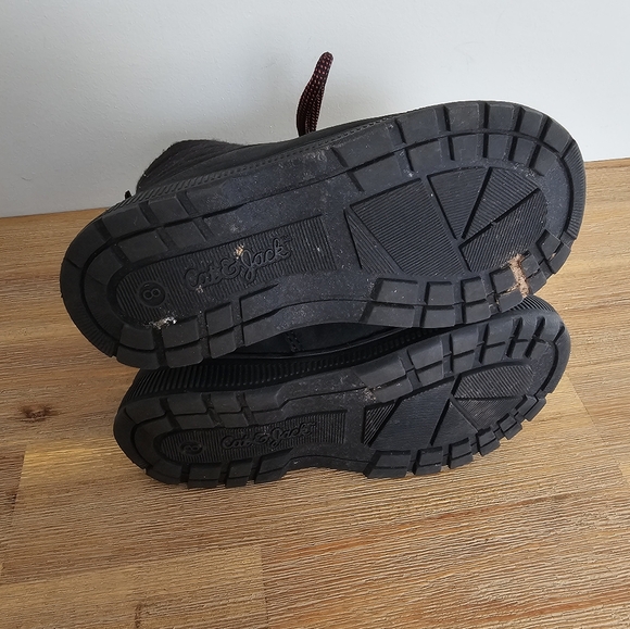 CAT & JACK Toddler Boys Side Zip Black Work Boots - Picture 8 of 9